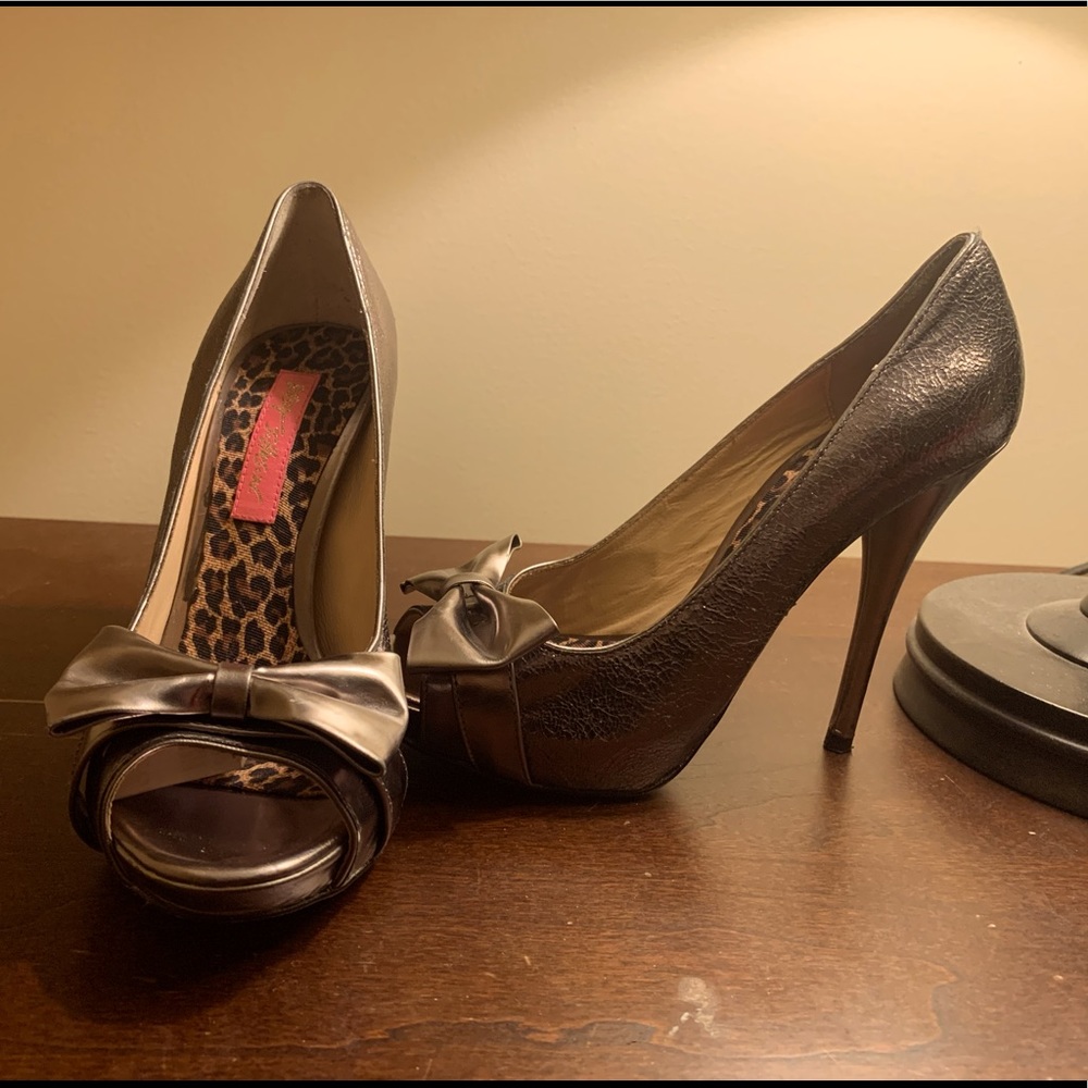 Betsey Johnson peep toe heels